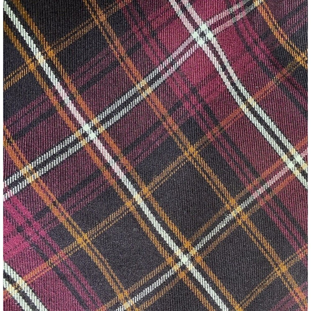 Banana Republic Women’s Plum Plaid, Button Down, Tie Waist Shirt Dress Size 2 - Picture 13 of 16